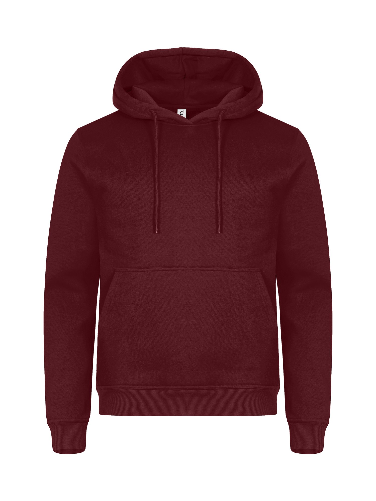 Clique Miami Hoody hettegenser i burgunder, forfra