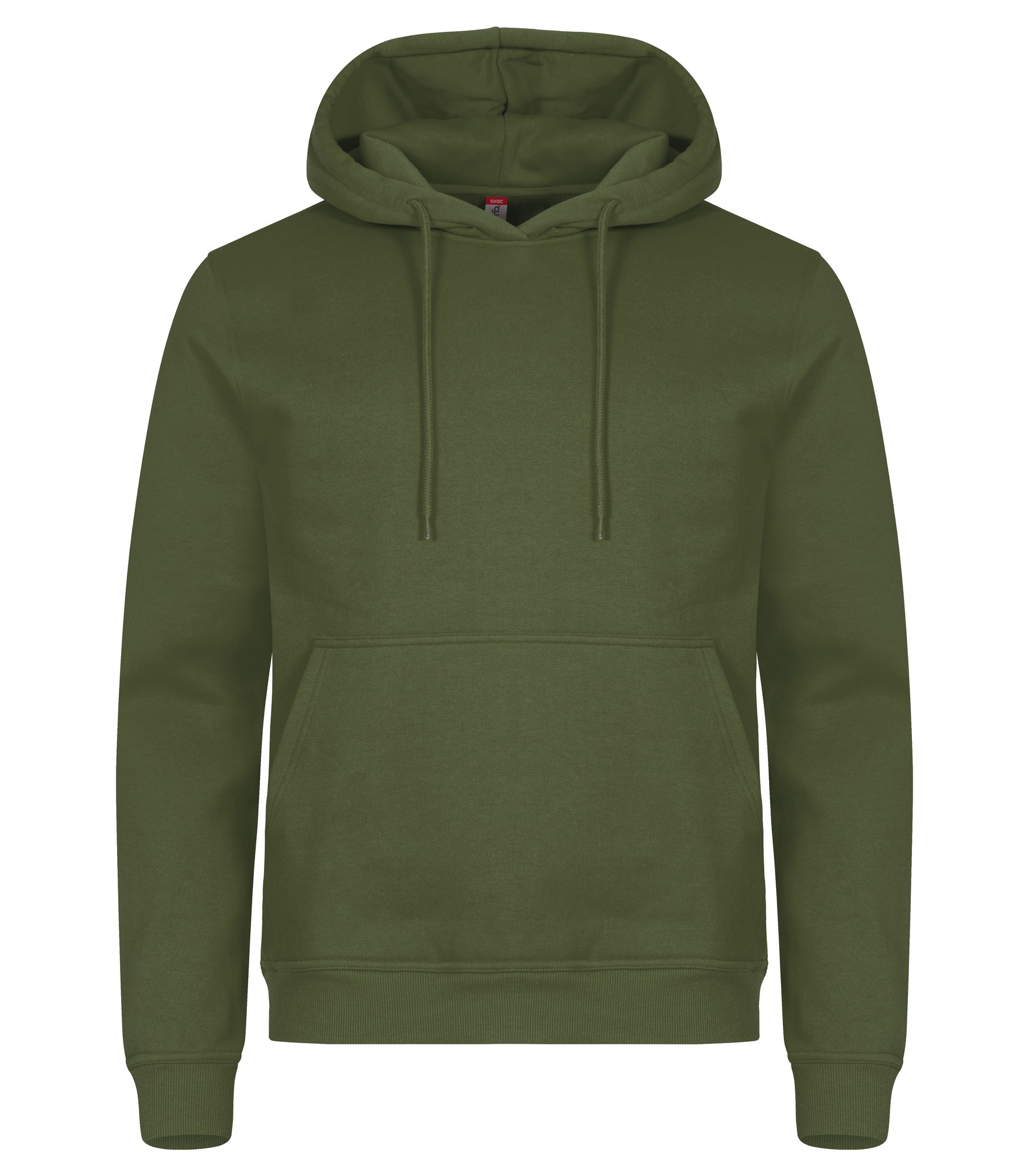 Clique Miami Hoody hettegenser i militærgrønn, forfra
