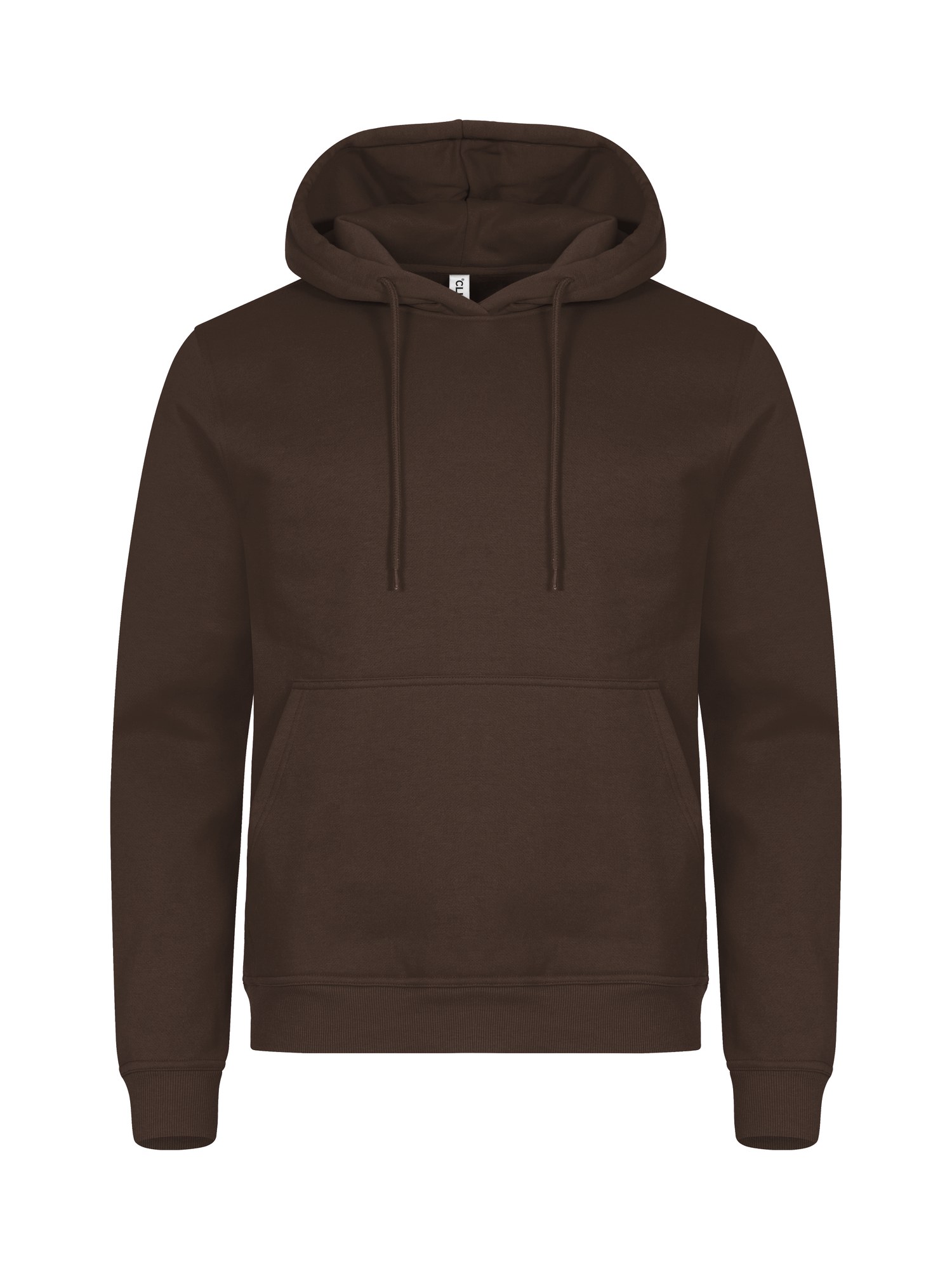 Clique Miami Hoody hettegenser i mørk mocca, forfra