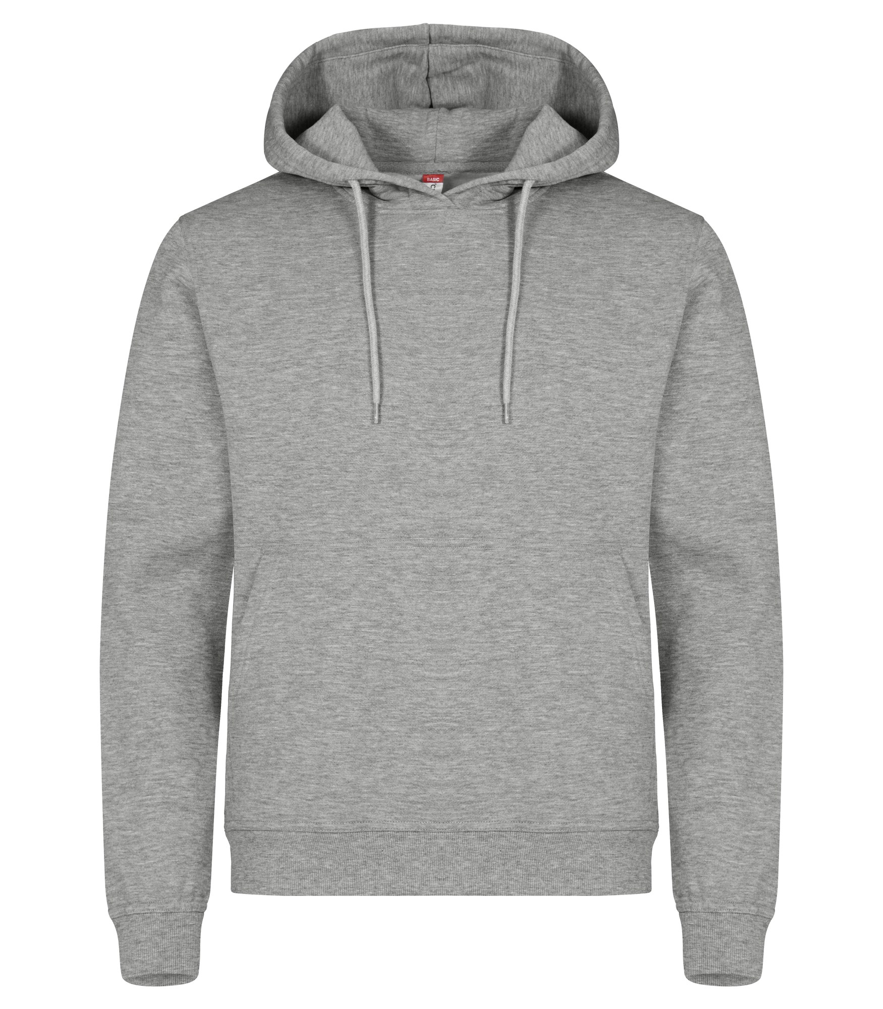 Clique Miami Hoody hettegenser i gråmelert, forfra