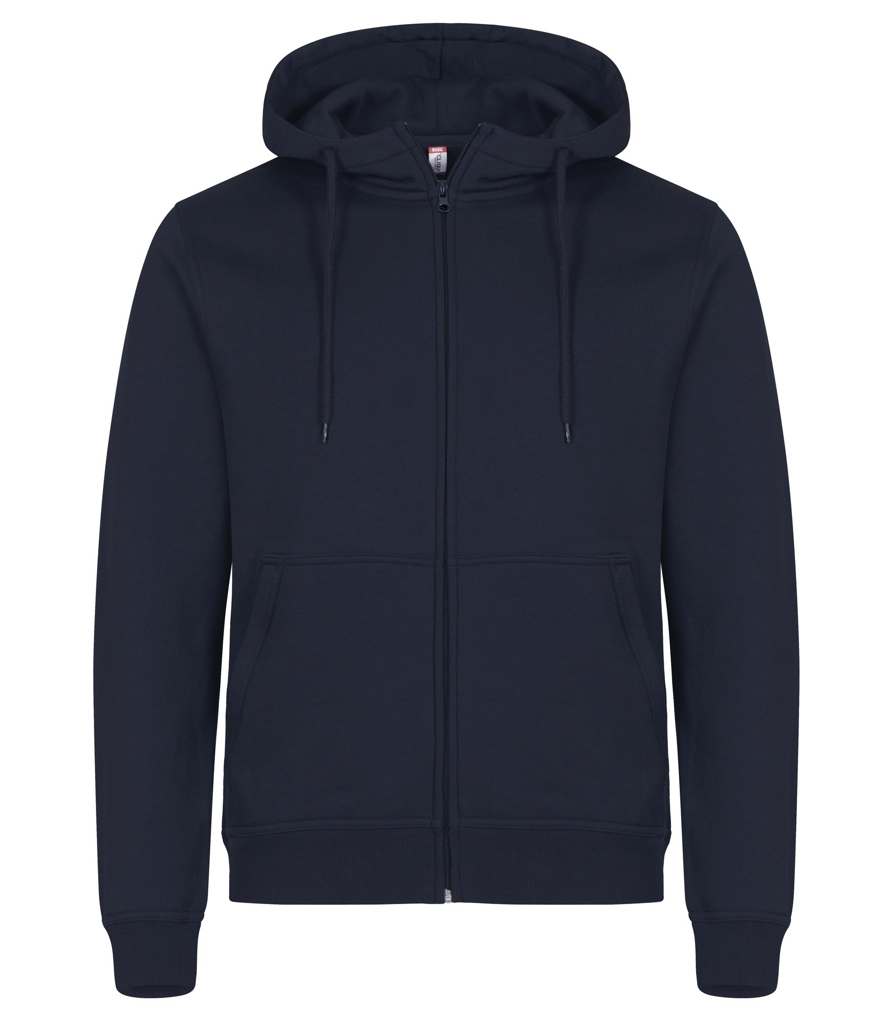 Clique Miami Hoody Full Zip hettejakke i mørk marine, forfra