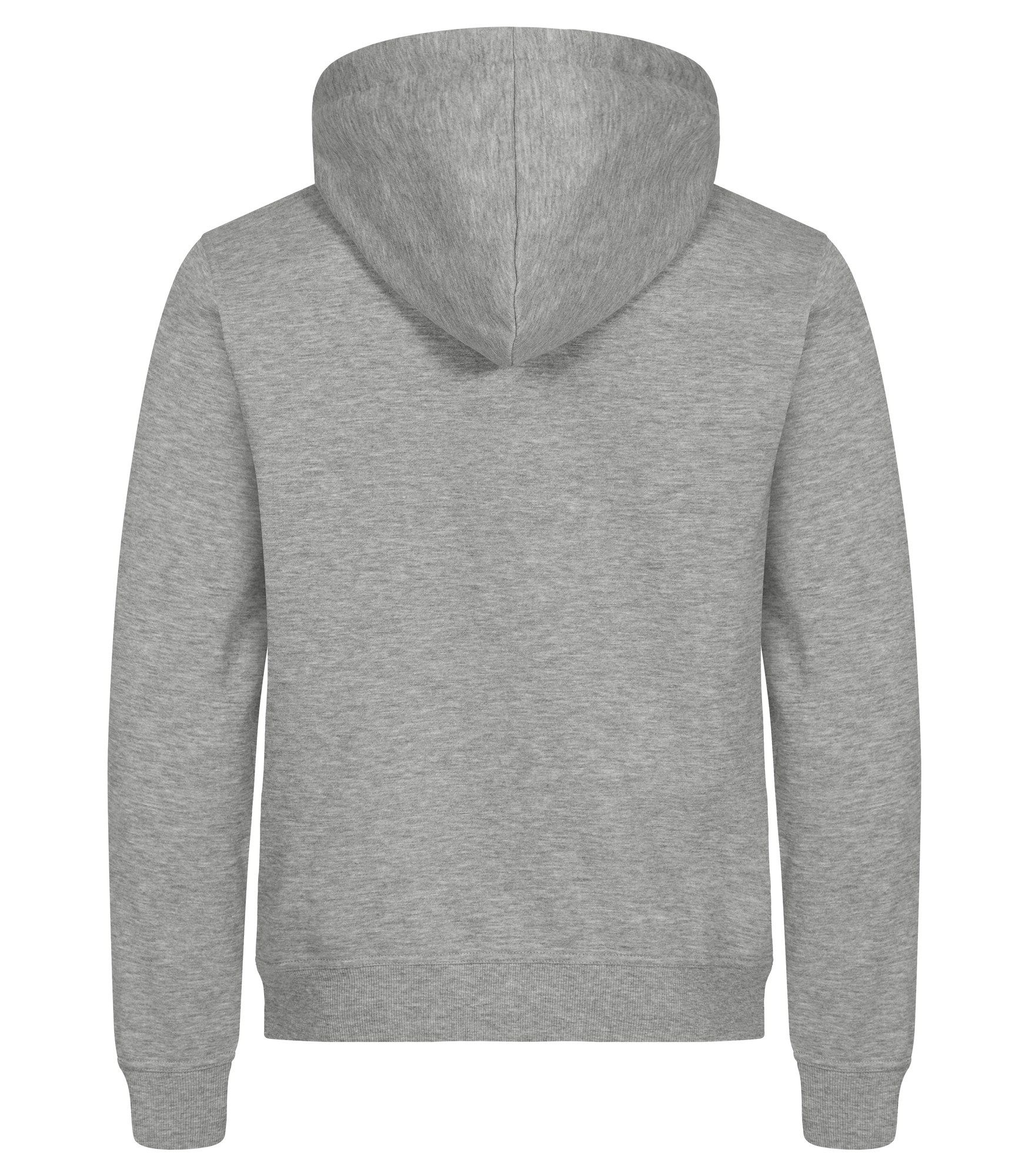 Clique Miami Hoody Full Zip hettejakke i gråmelert, bakfra
