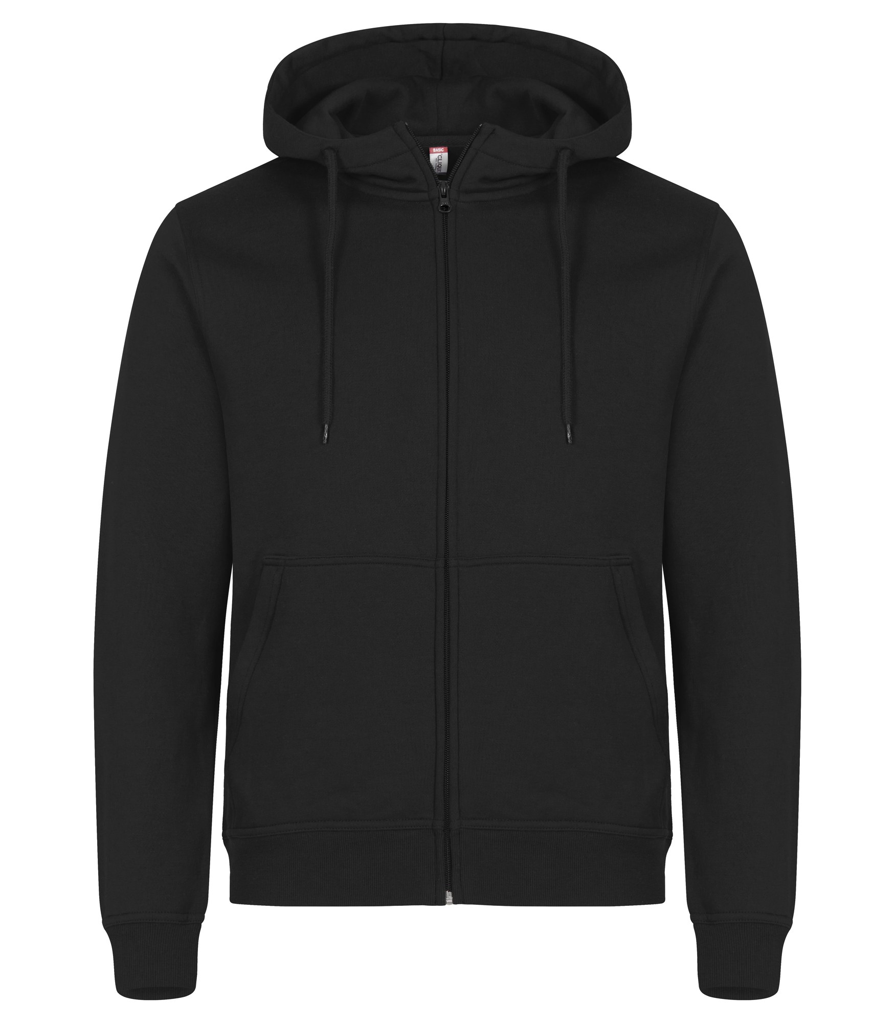Clique Miami Hoody Full Zip hettejakke i svart, forfra