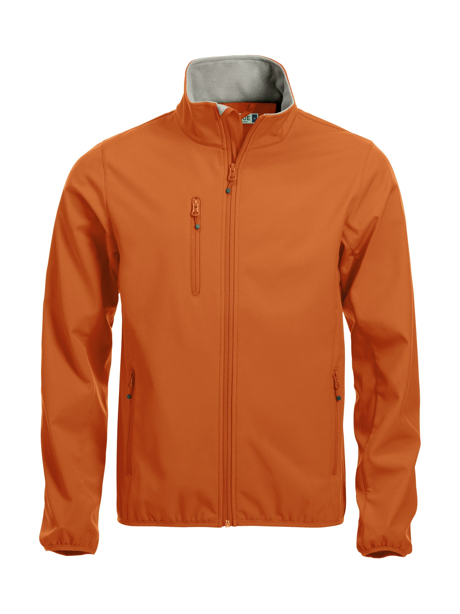 Clique Basic Softshell jakke herre i blodappelsin, forfra