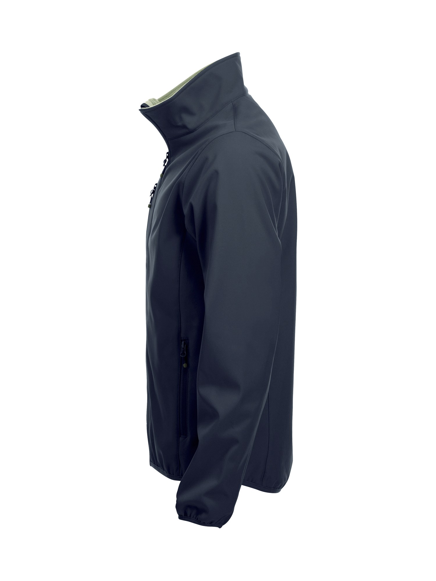 Clique Basic Softshell jakke herre i mørk marine, fra venstre