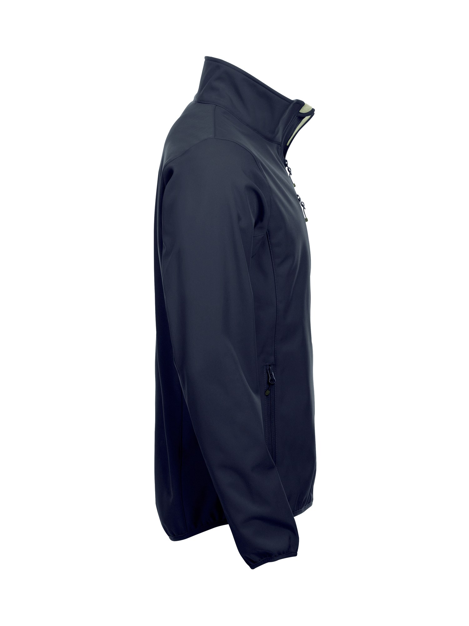 Clique Basic Softshell jakke herre i mørk marine, fra høyre
