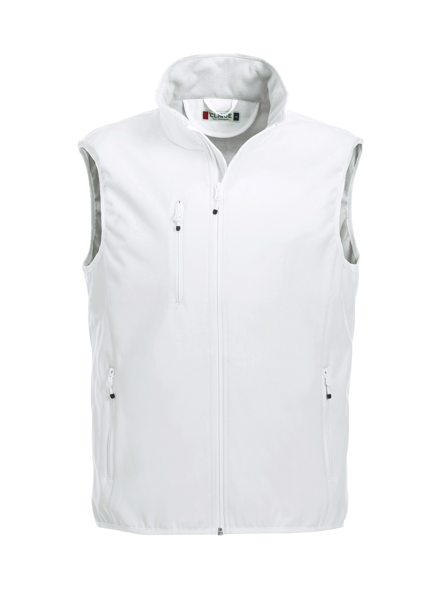 Clique Basic Softshell vest herre i hvit, forfra