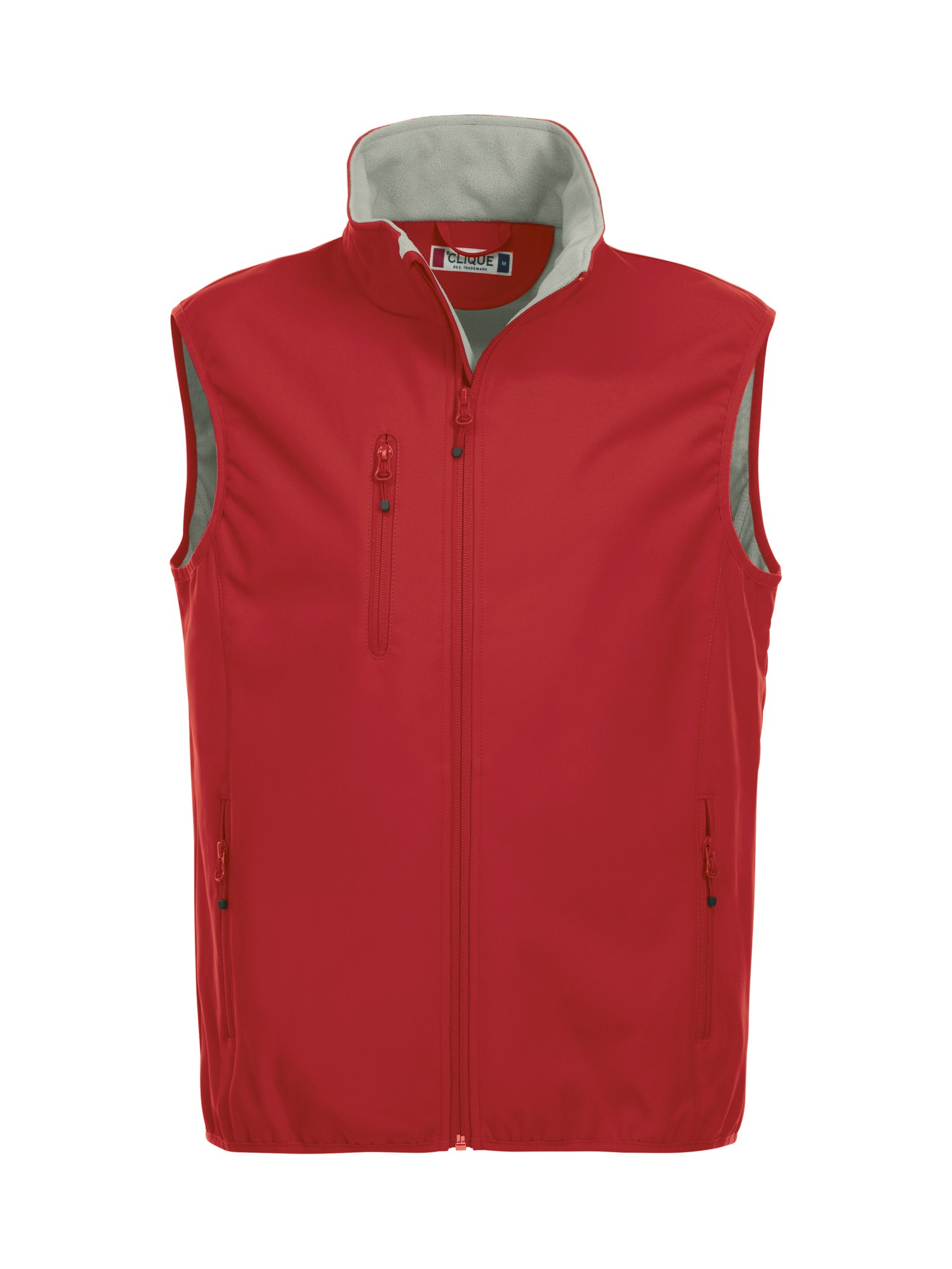 Clique Basic Softshell vest herre i rød, forfra
