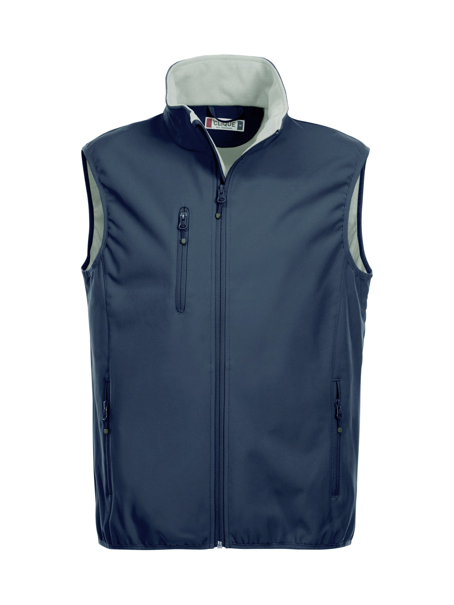 Clique Basic Softshell vest herre i mørk marine, forfra