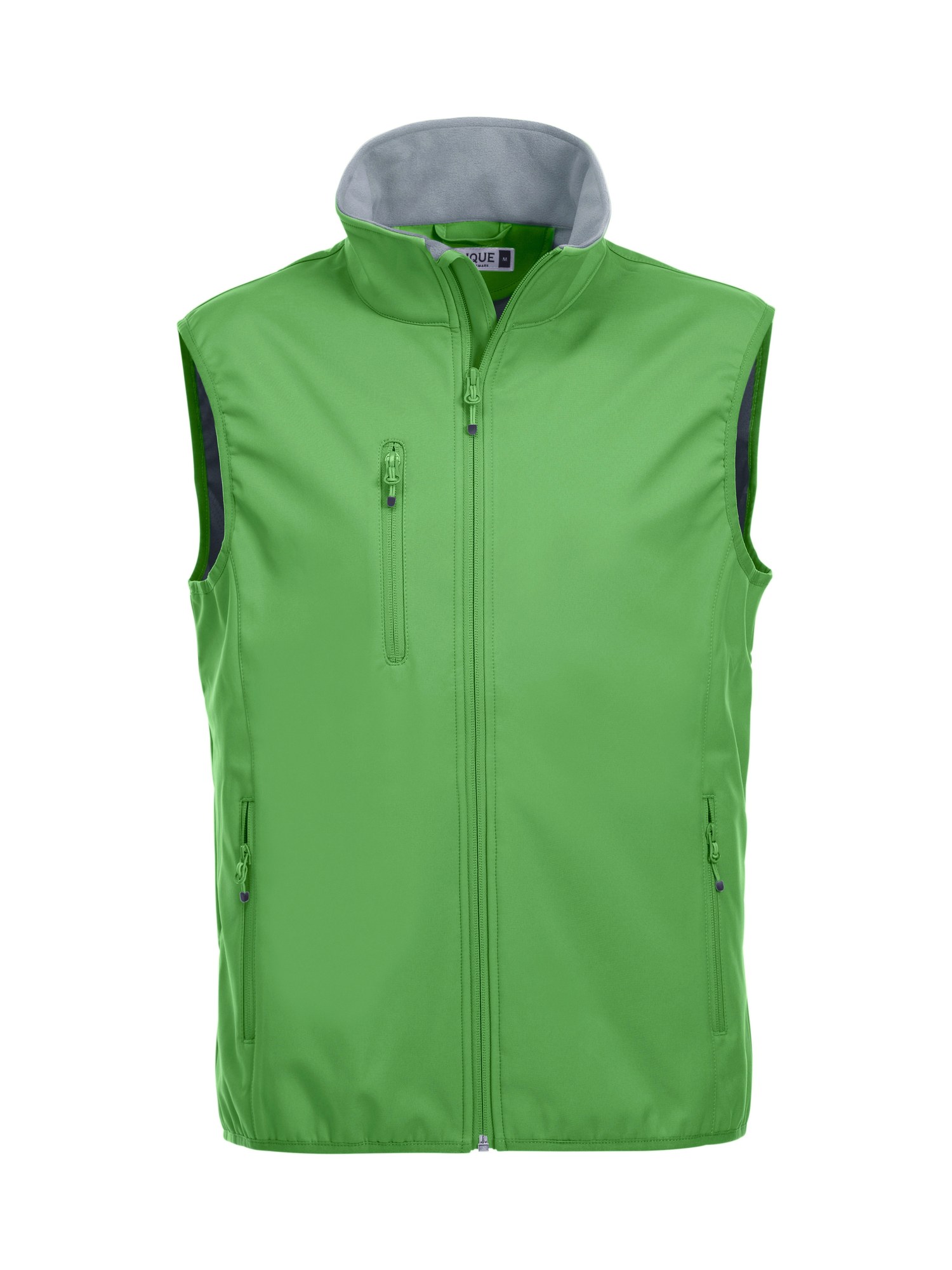 Clique Basic Softshell vest herre i eplegrønn, forfra