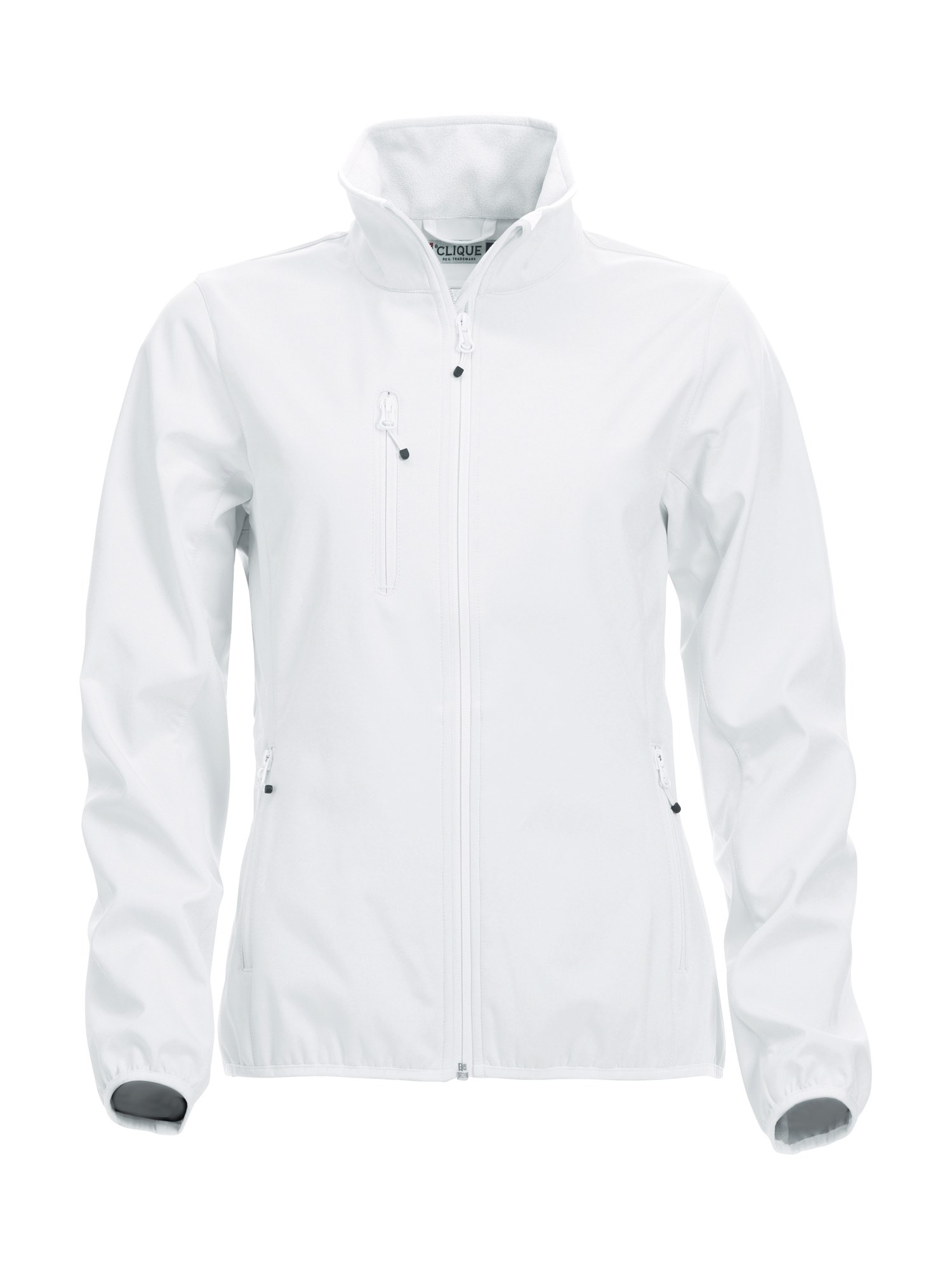 Clique Basic Softshell jakke dame i hvit, forfra