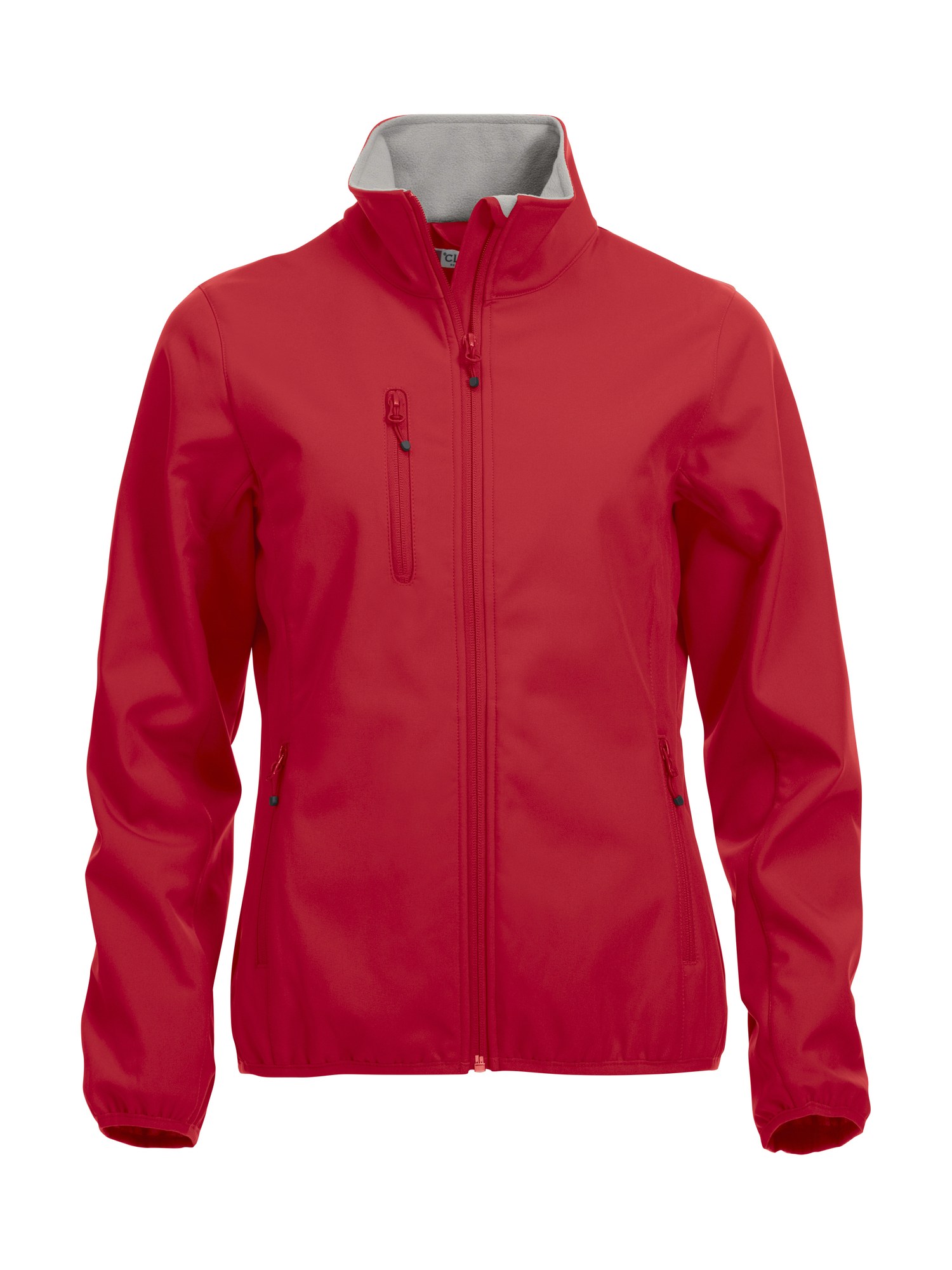 Clique Basic Softshell jakke dame i rød, forfra