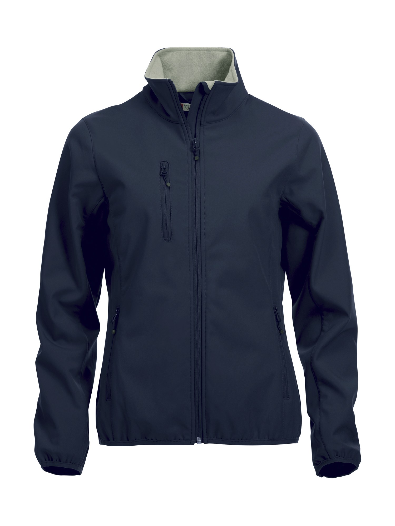 Clique Basic Softshell jakke dame i mørk marine, forfra