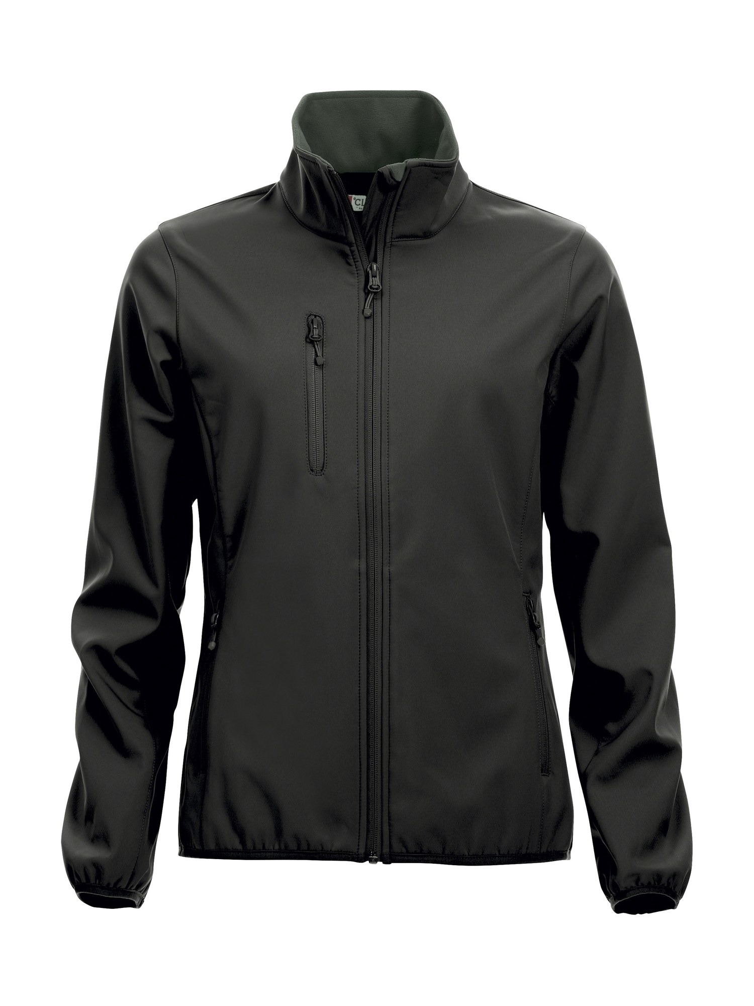 Clique Basic Softshell jakke dame i svart, forfra