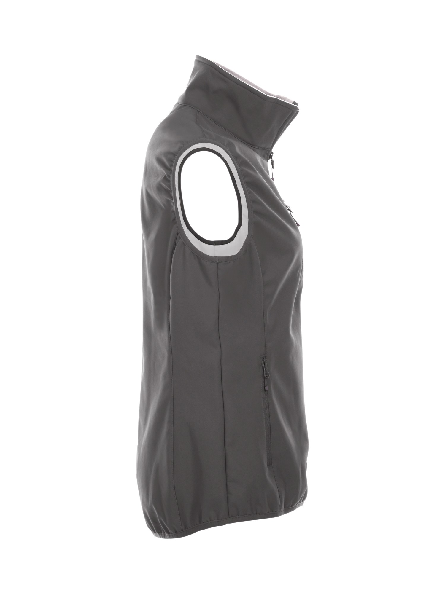 Clique Basic Softshell vest dame i pistolgrå, fra venstre