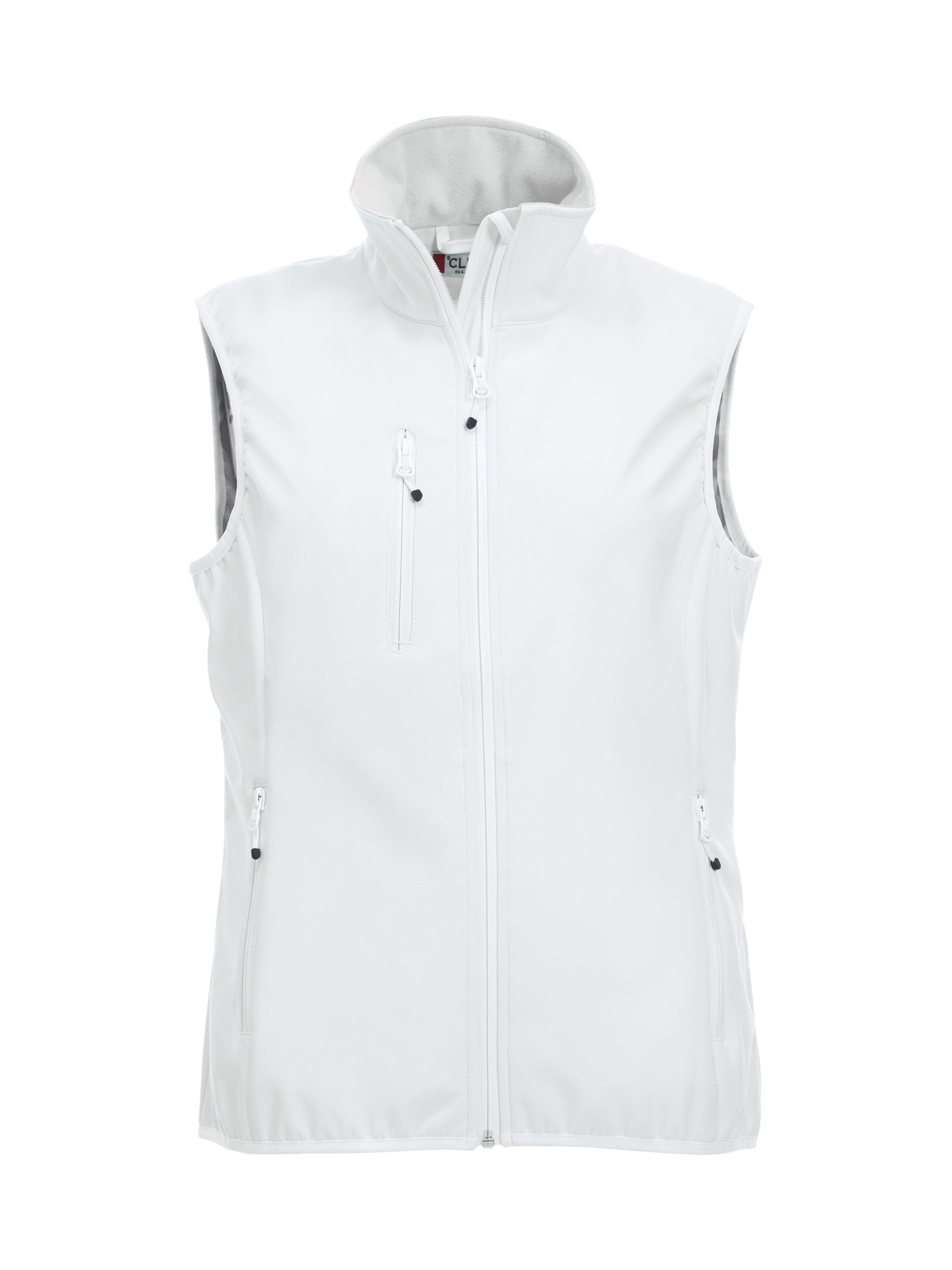 Clique Basic Softshell vest dame i hvit, forfra