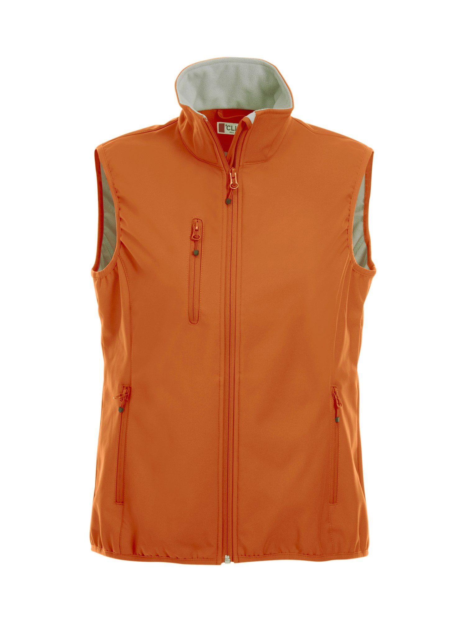 Clique Basic Softshell vest dame i blodappelsin, forfra