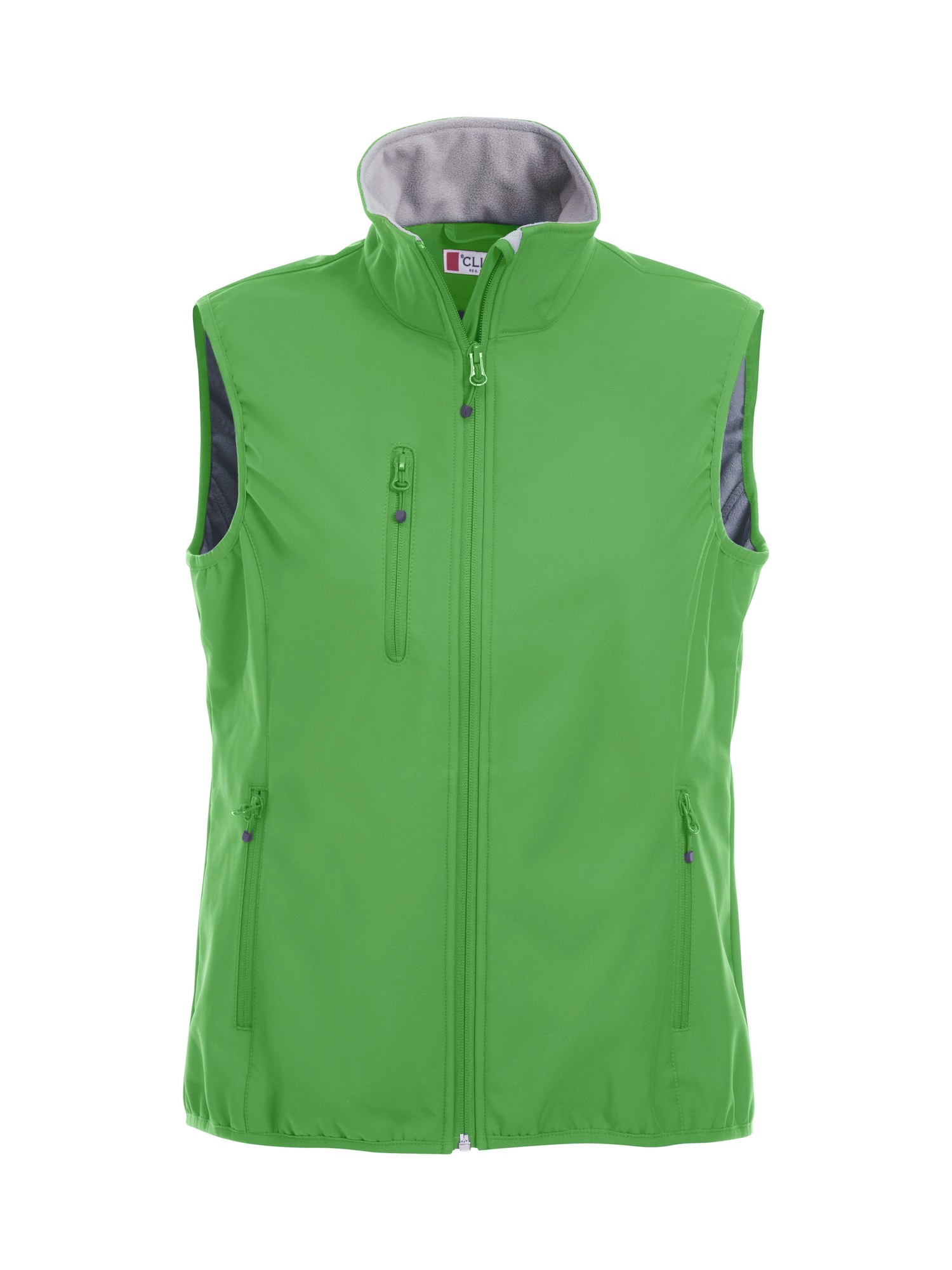 Clique Basic Softshell vest dame i eplegrønn, forfra