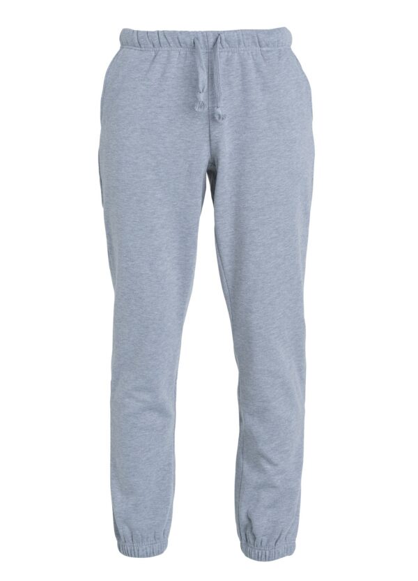 Clique Basic Pants joggebukse i gråmelert, forfra