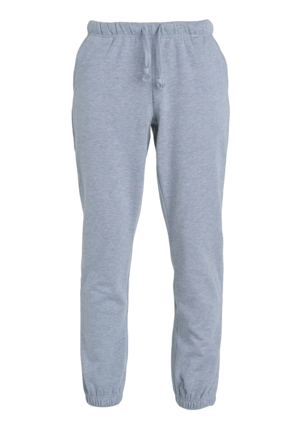 Clique Basic Pants joggebukse i gråmelert, forfra