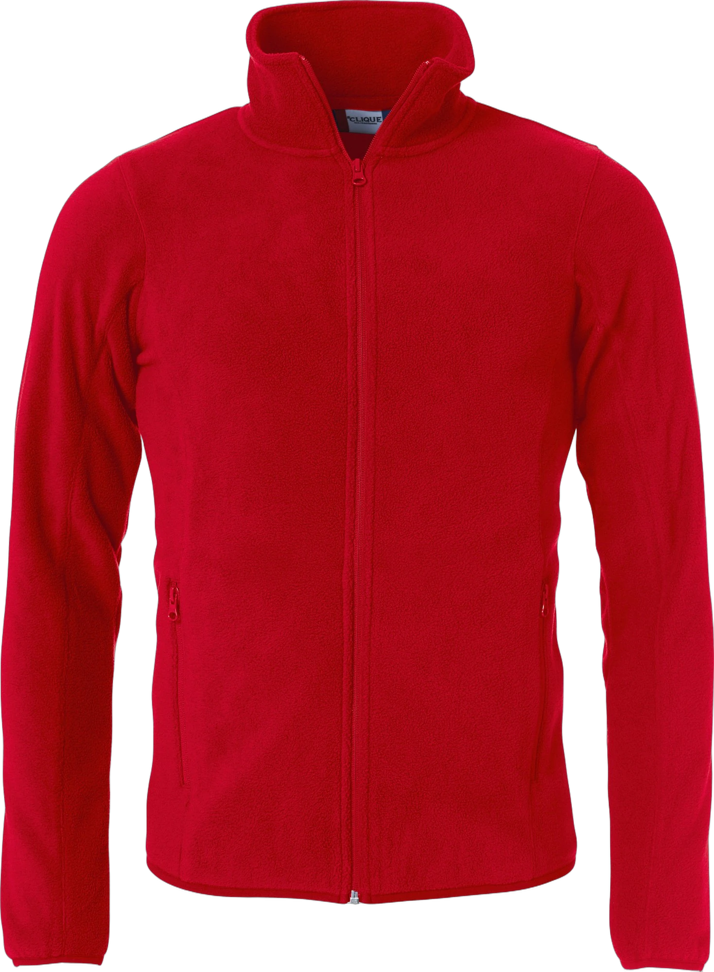 Clique Basic Polar Fleece jakke i rød, forfra