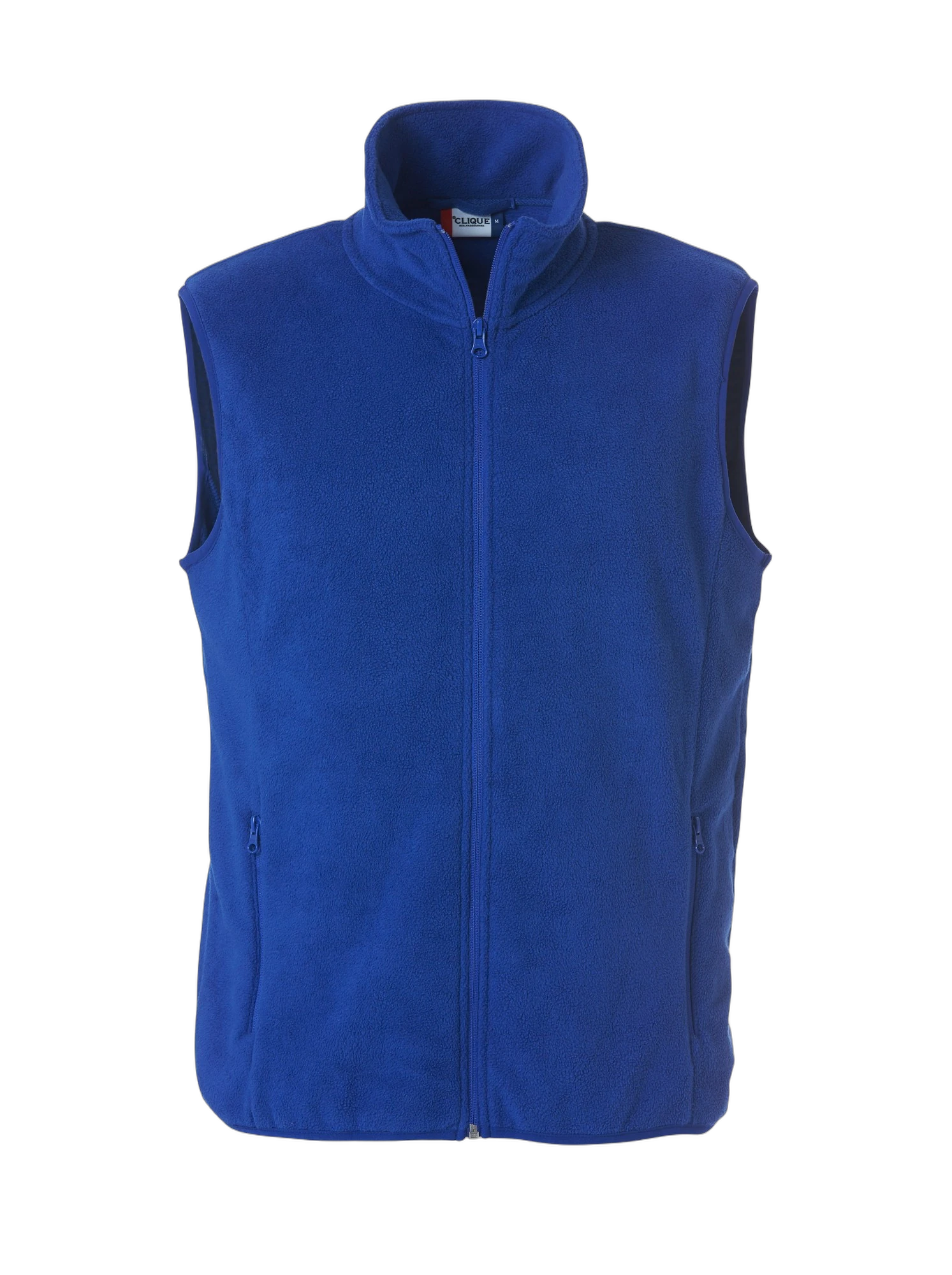 Clique Basic Polar Fleece vest i kornblå, forfra
