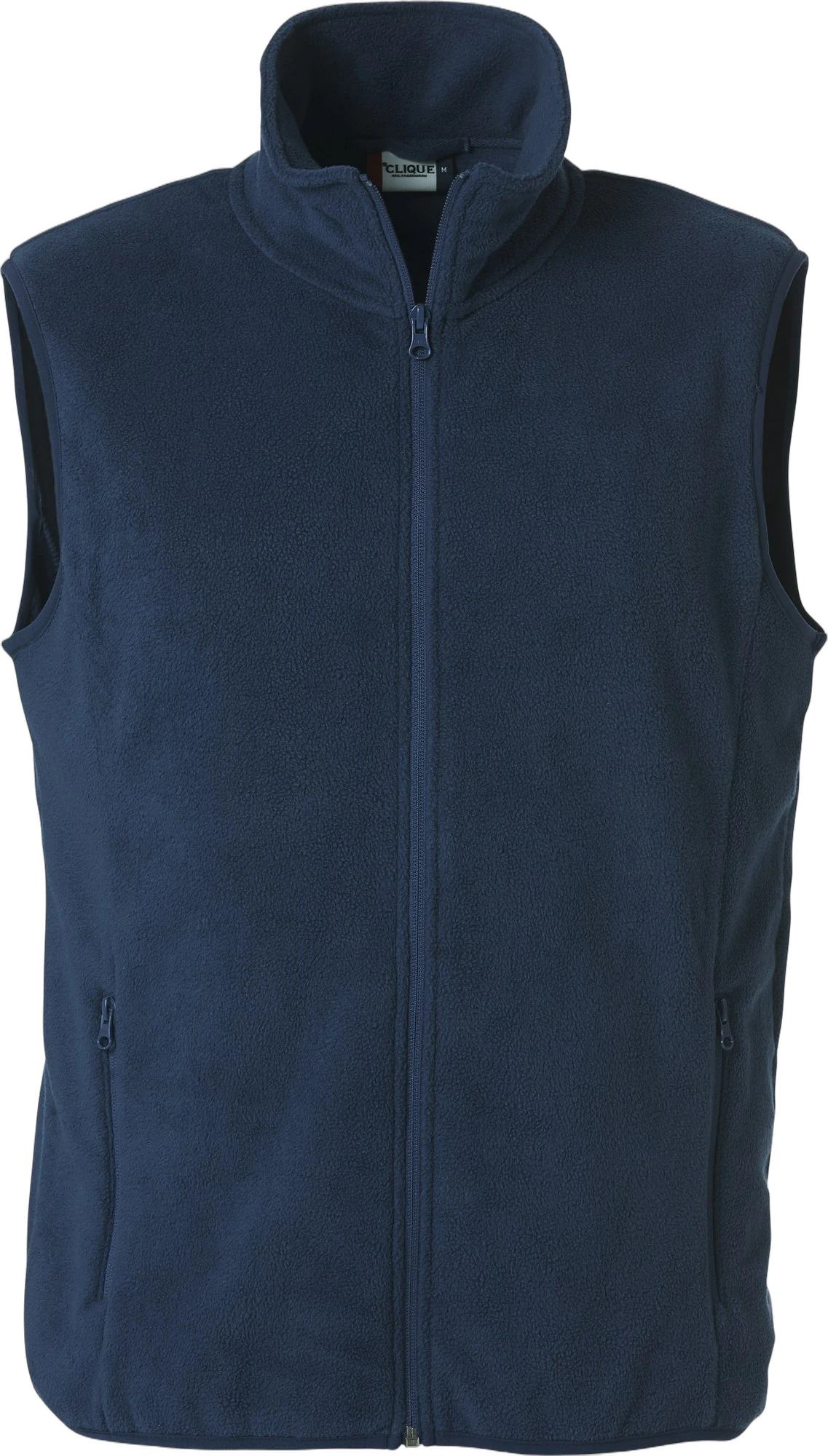 Clique Basic Polar Fleece vest i mørk marine, forfra