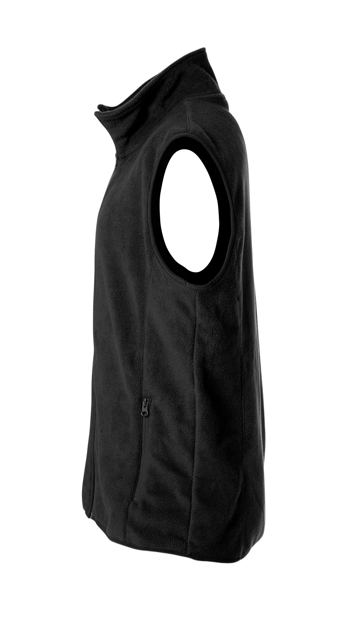 Clique Basic Polar Fleece vest i svart, fra venstre