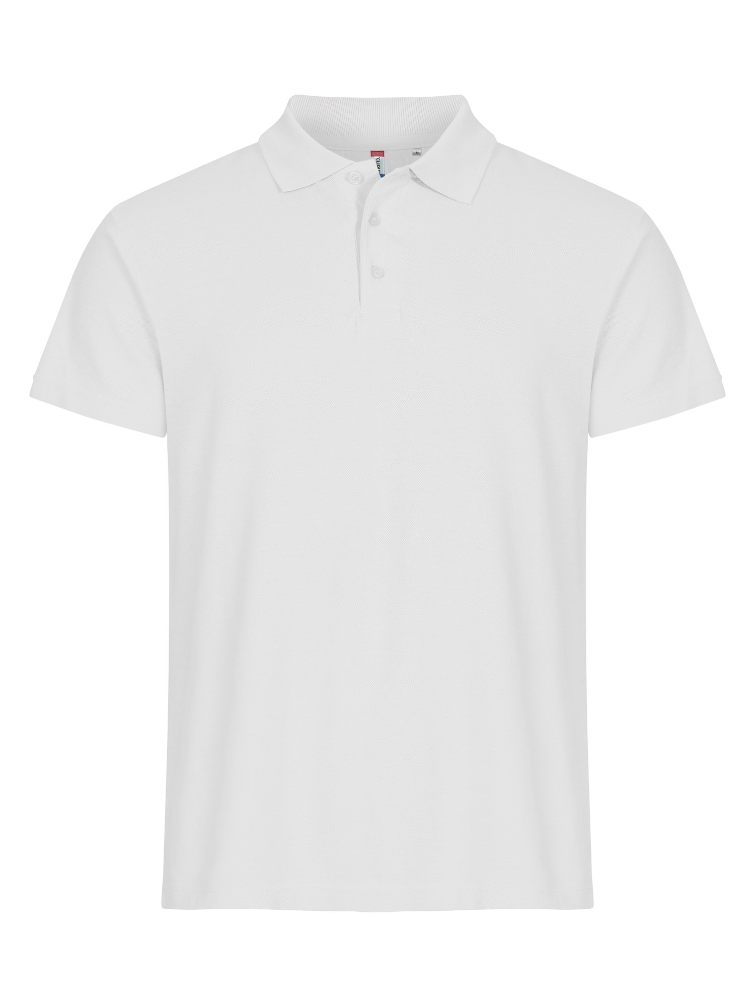 Clique Basic Polo herre i hvit, forfra