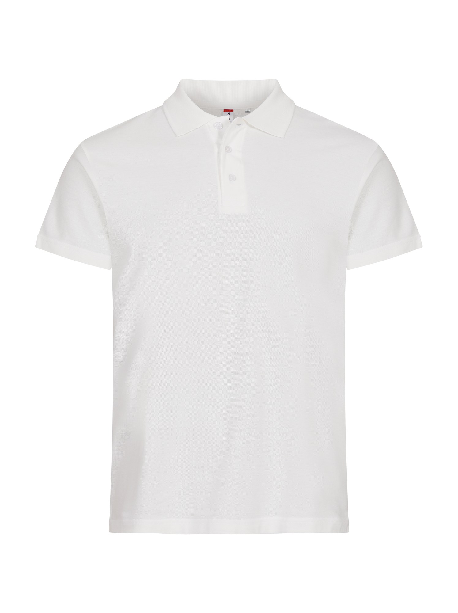 Clique Basic Polo herre i offwhite, forfra