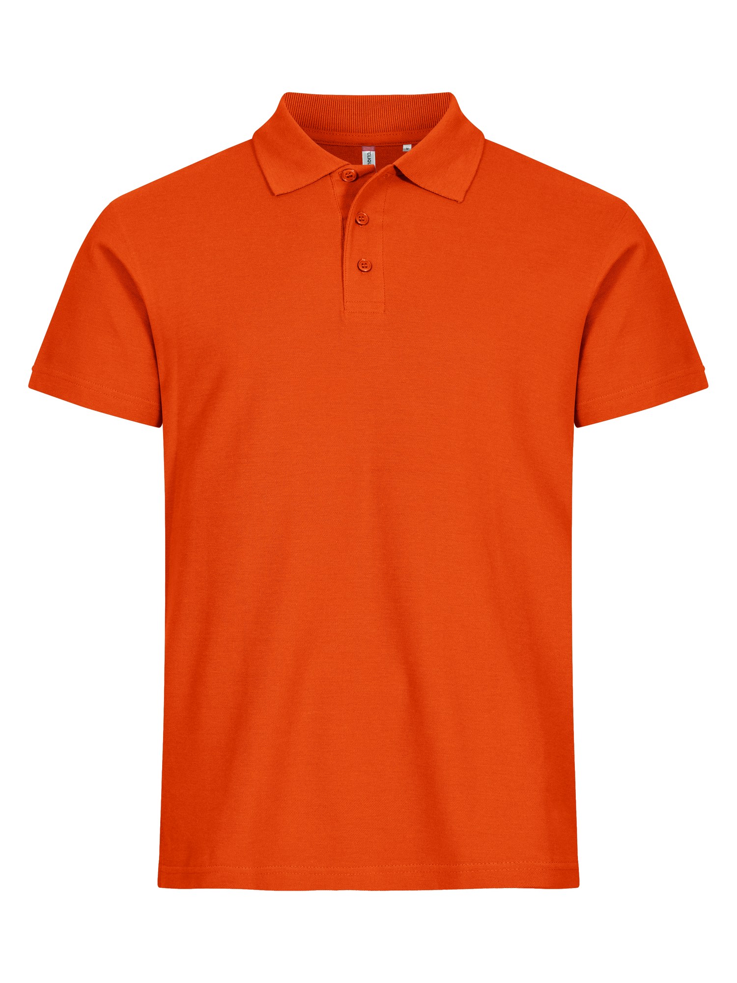 Clique Basic Polo herre i blodappelsin, forfra