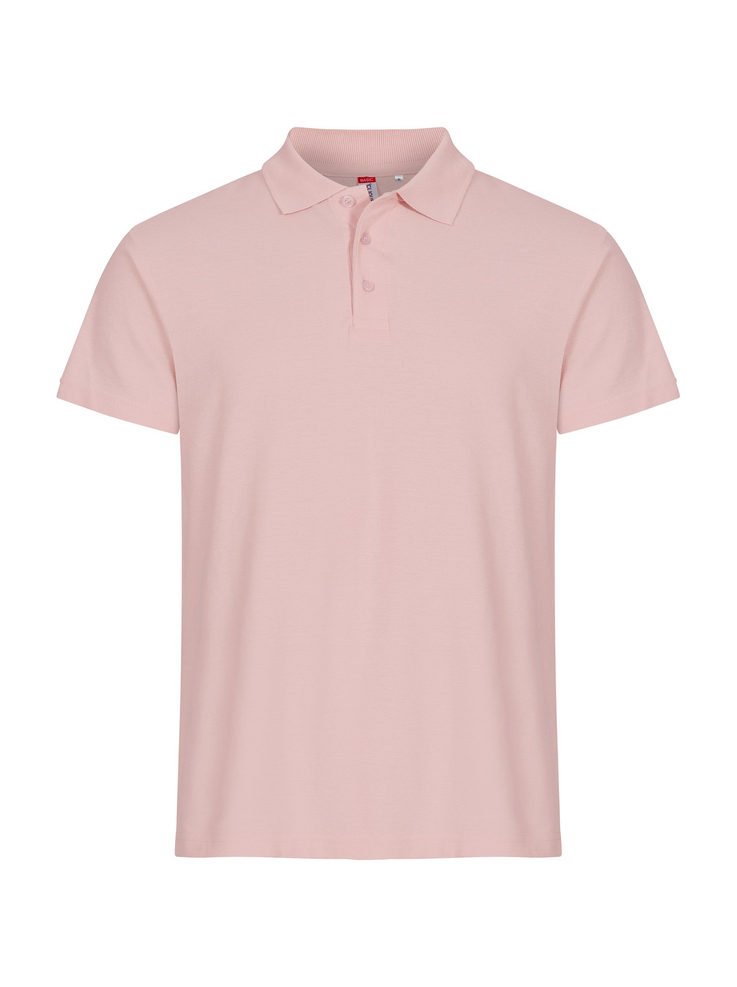 Clique Basic Polo herre i candy rosa, forfra