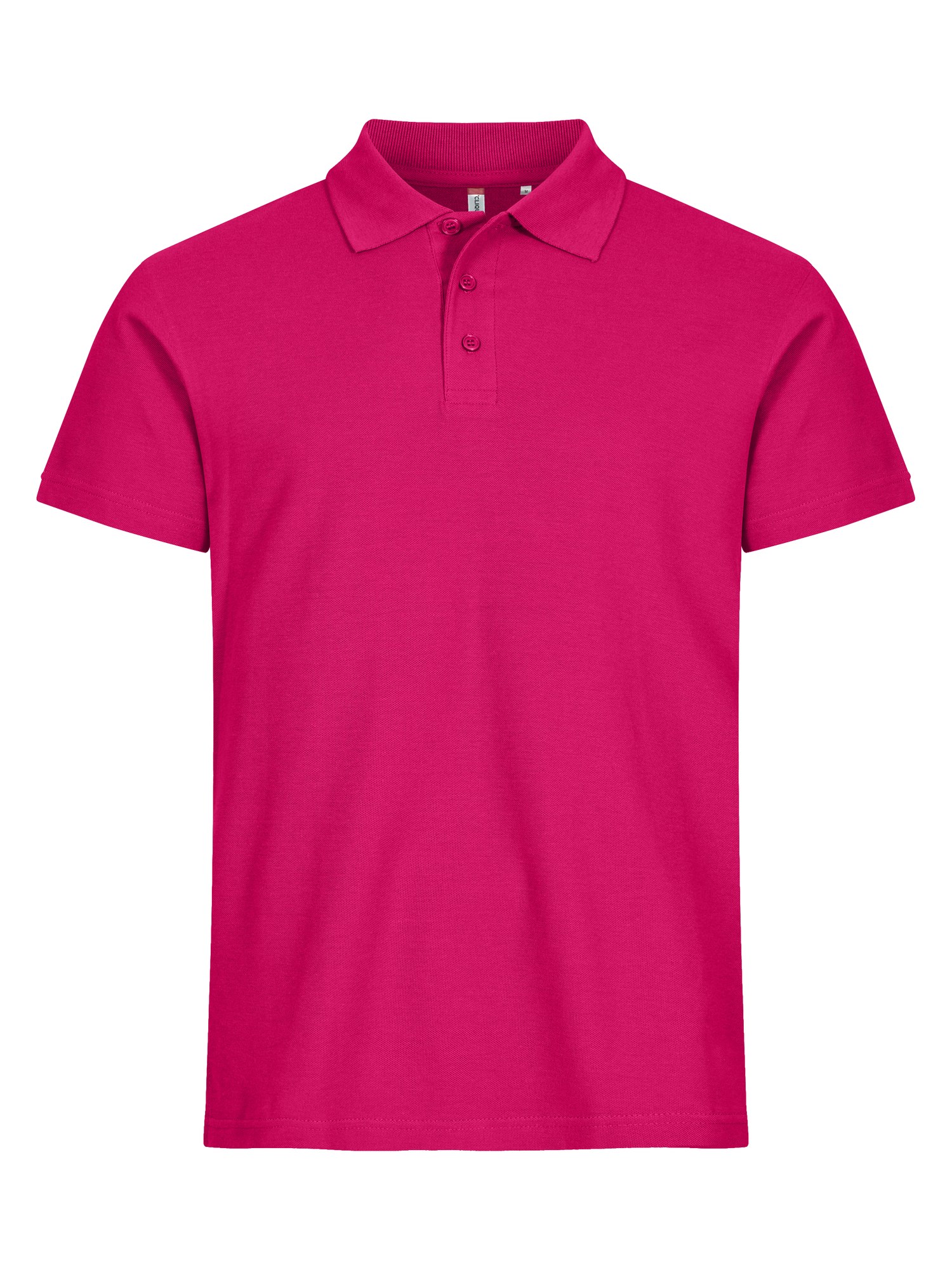 Clique Basic Polo herre i klar cerise, forfra