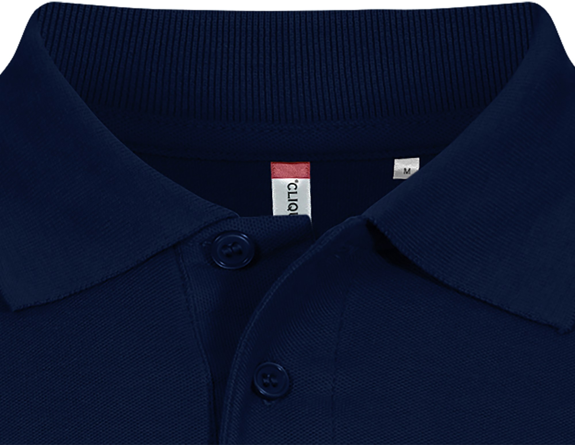 Clique Basic Polo herre i mørk marine, detalj