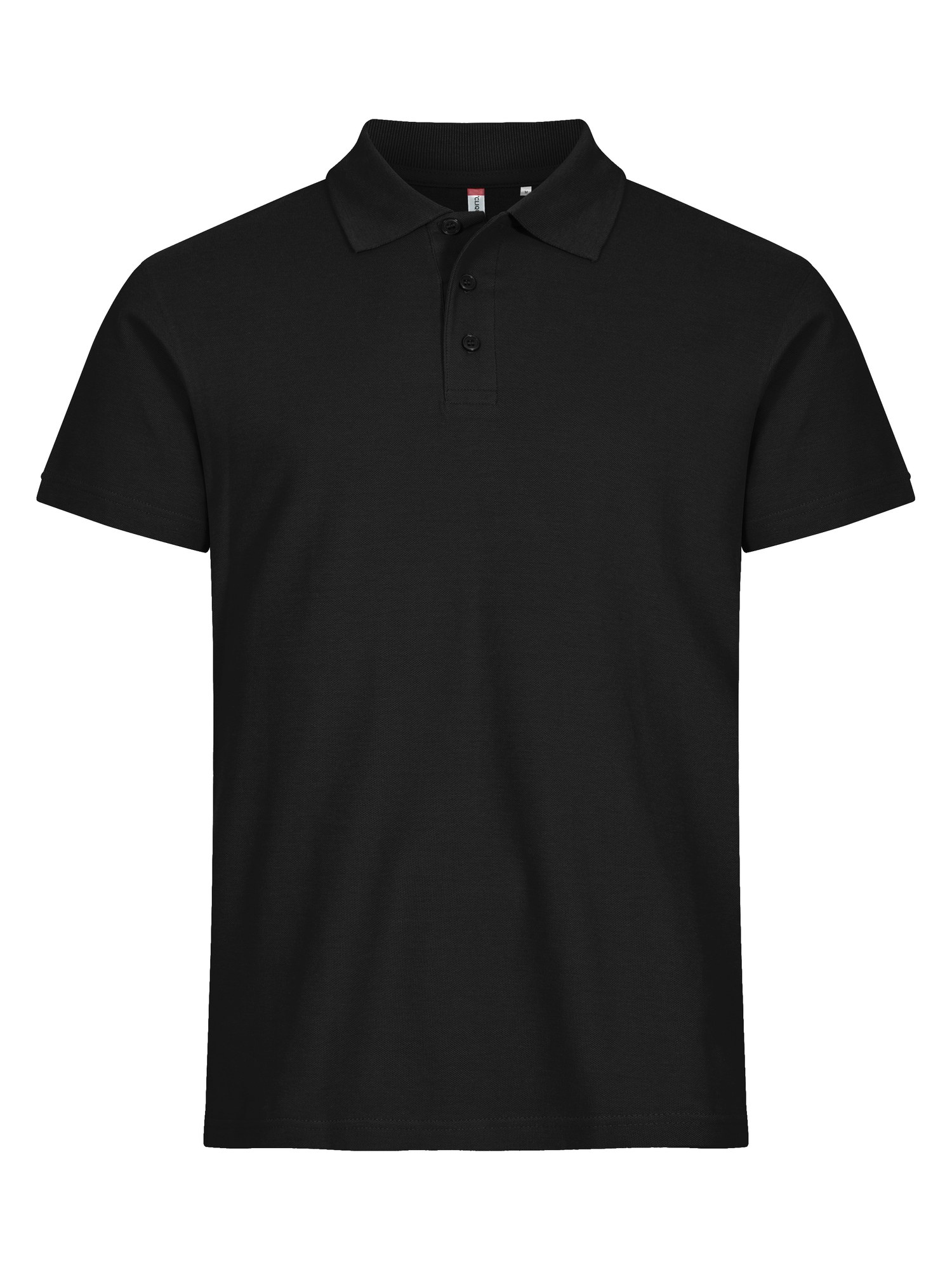 Clique Basic Polo herre i svart, forfra