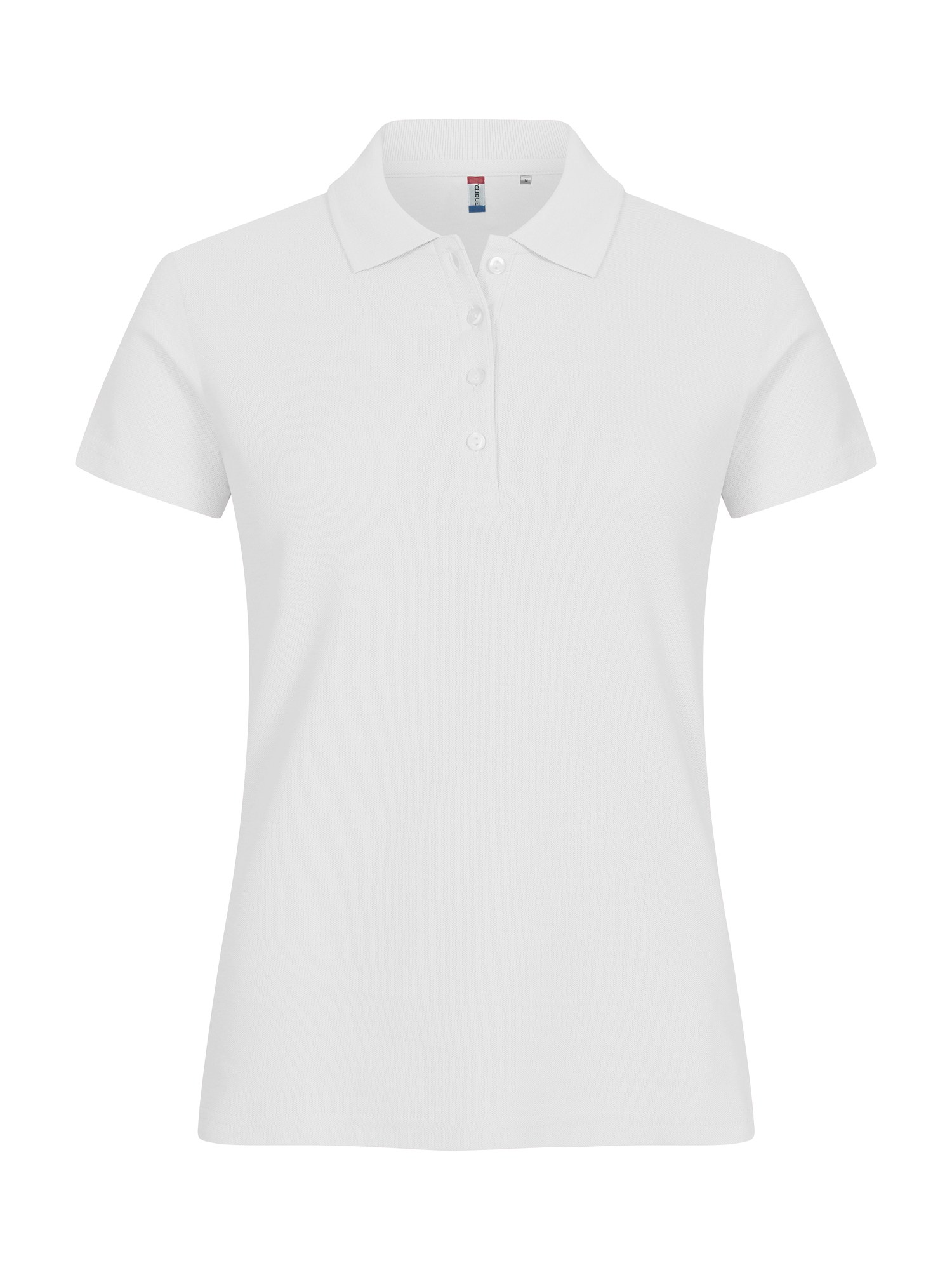 Clique Basic Polo dame i hvit, forfra