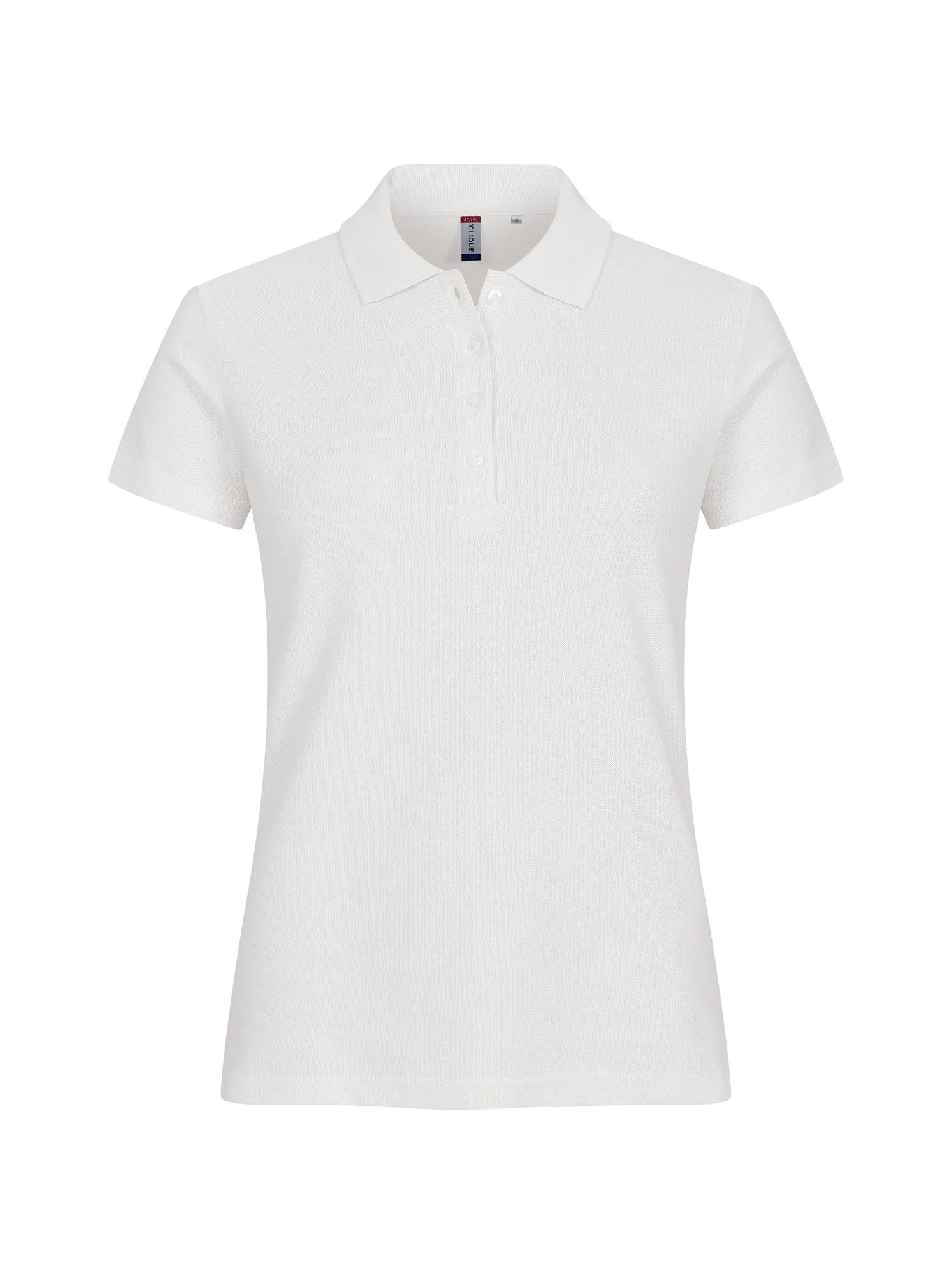 Clique Basic Polo dame i offwhite, forfra