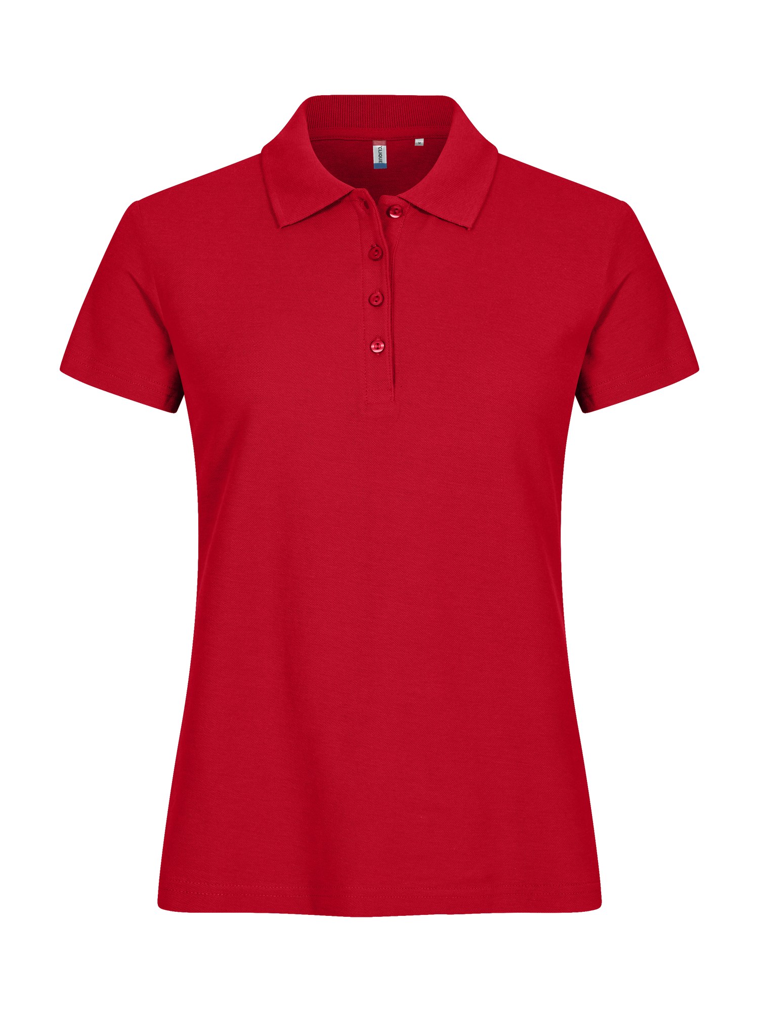 Clique Basic Polo dame i rød, forfra