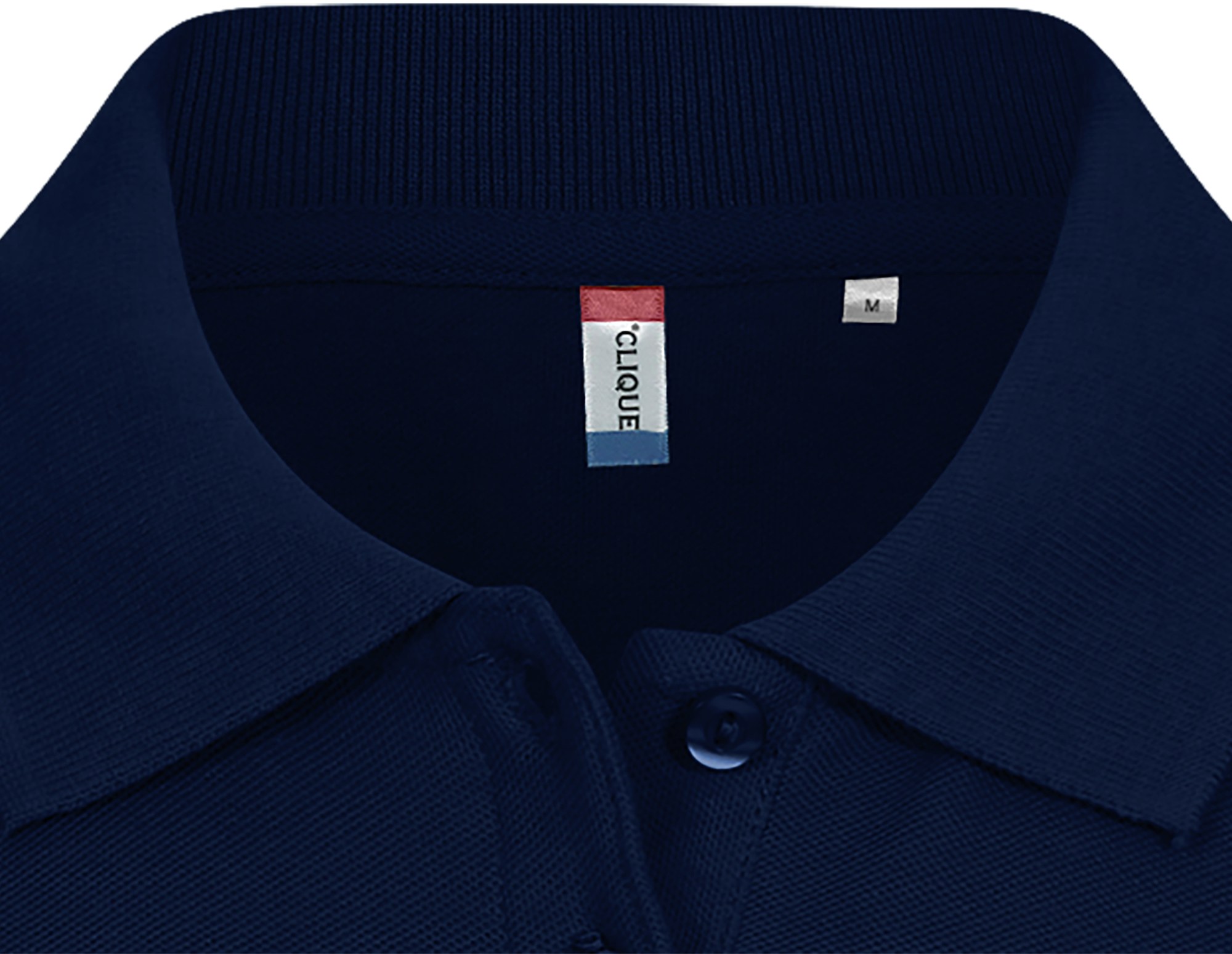 Clique Basic Polo dame i mørk marine, detalj