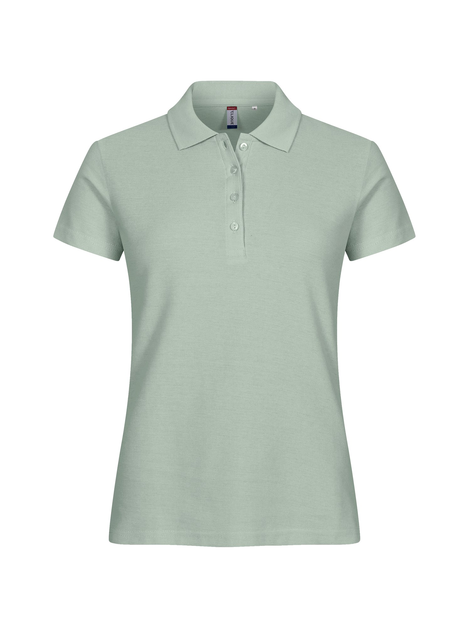 Clique Basic Polo dame i salviegrønn, forfra