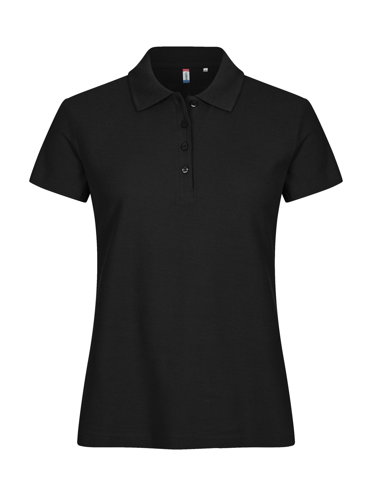 Clique Basic Polo dame i svart, forfra