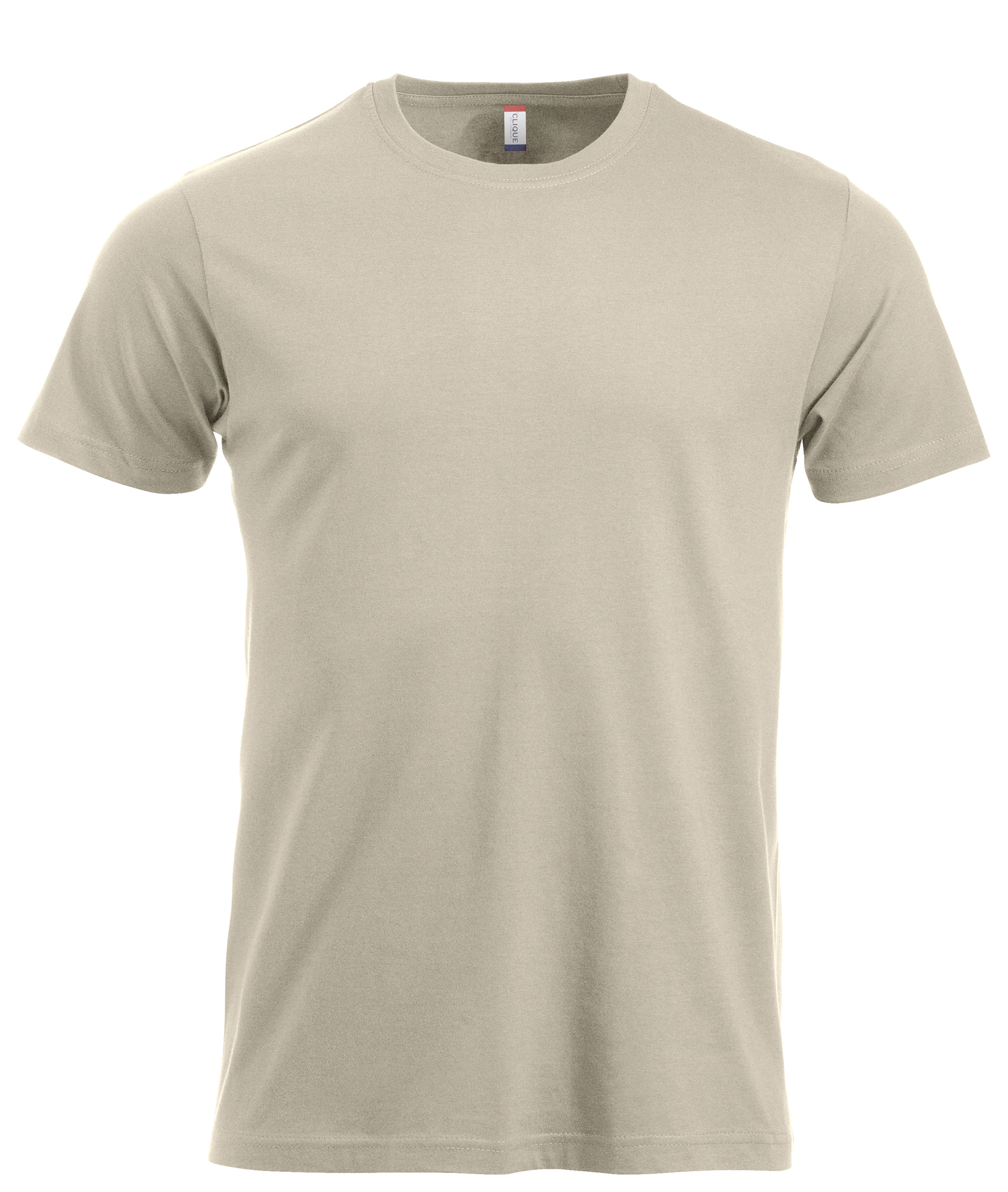 Clique New Classic-T herre i lys khaki, forfra