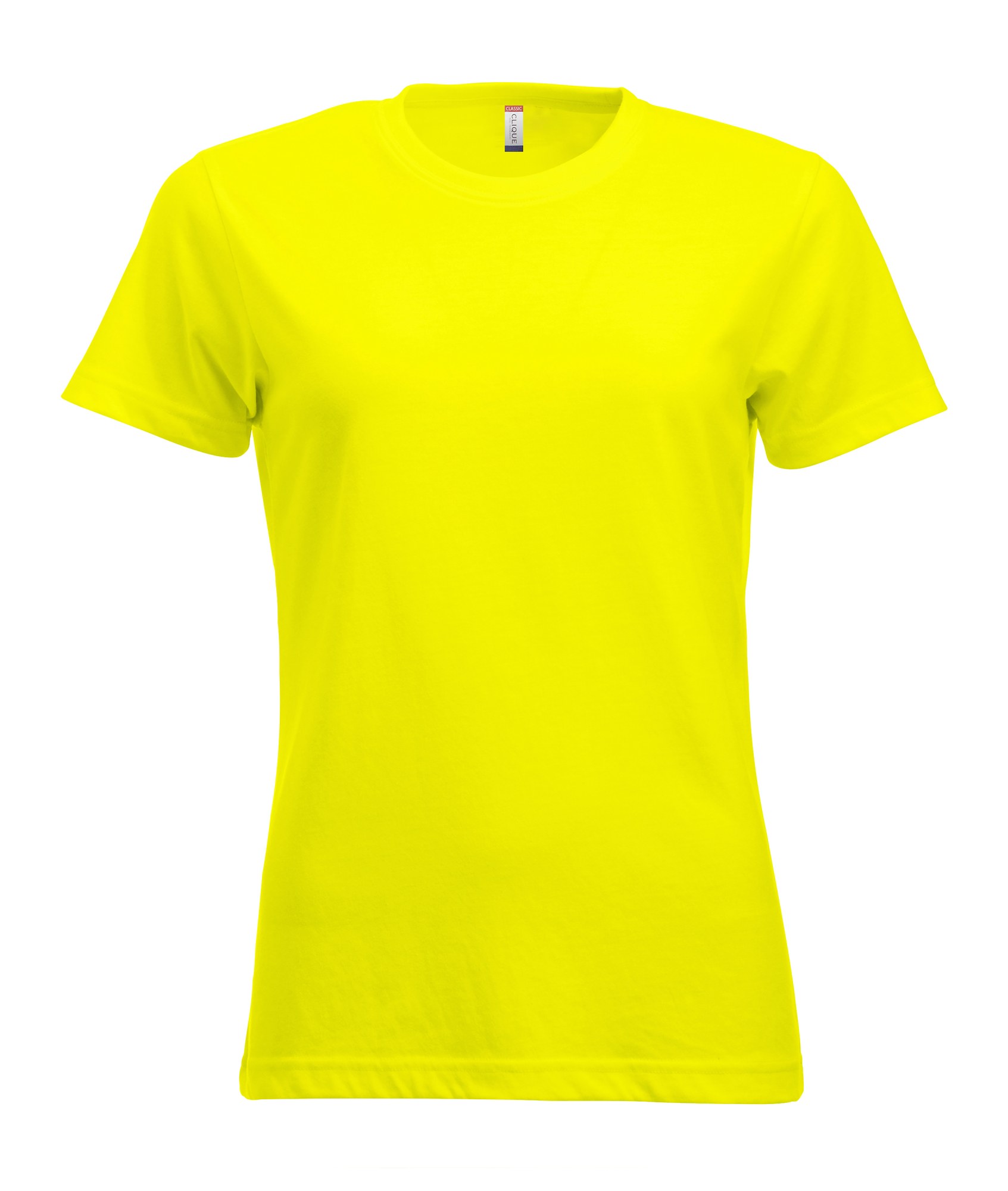 Clique New Classic-T dame i signalgul, forfra